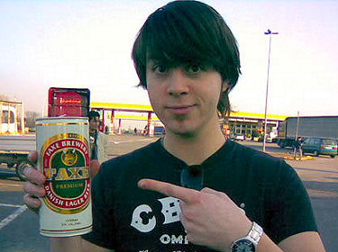 1 liter blik 6 euro Faxe bier